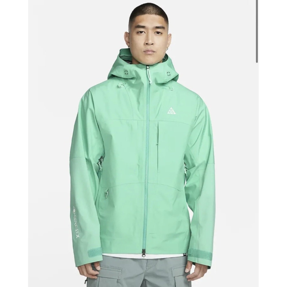 Nike ACG‎ Storm Fit ADV Rain Jacket Green Men's Size L DQ5771‑369 RARE